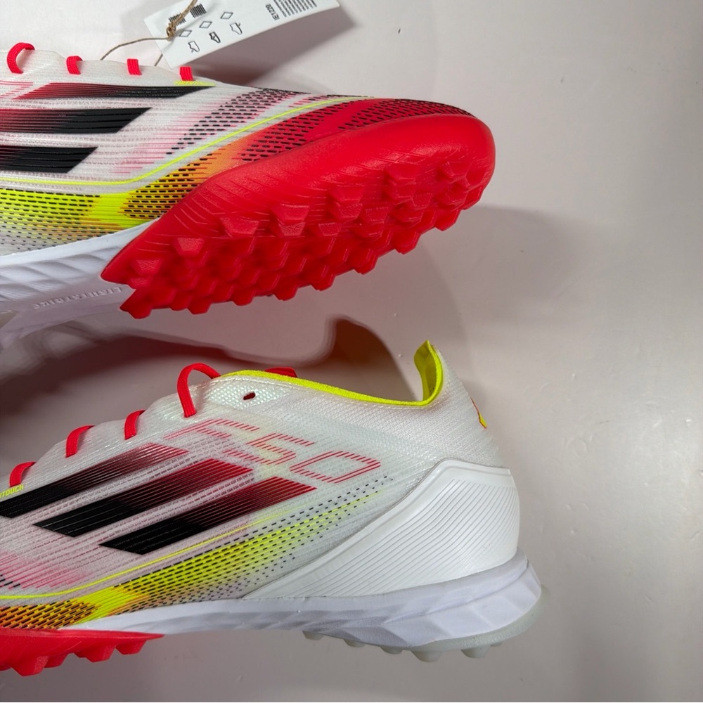 Adidas F50 Pro Turf Soccer Mens White Sneakers Athletic Shoes IE1220 New No Box - Picture 6 of 11